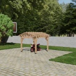 Carport En Bois Douglas - 2 Pans - Gamme Country