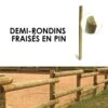 Demi-rondin Fraisé Pin Scandinave