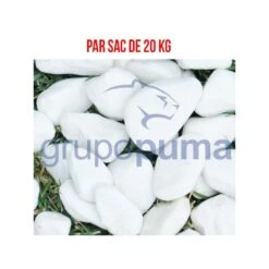 Galet Blanc Dolomie Extra Blanc 20/40 Mm Par 20 Kg