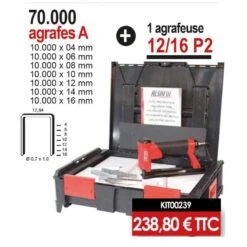 Kit Agrafeuse 12/16 P2 + 70 000 Agrafes A