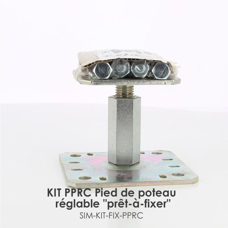 Simpson KIT FIX PPRC Pied De Poteau Réglable Après La Pose - "prêt-à-fixer" 3 Simpson KIT FIX PPRC Pied De Poteau Réglable Après La Pose - "prêt-à-fixer" – Image 3