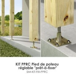 Simpson KIT FIX PPRC Pied De Poteau Réglable Après La Pose - "prêt-à-fixer" 8 Simpson KIT FIX PPRC Pied De Poteau Réglable Après La Pose - "prêt-à-fixer" -Simpsoner Boutique kit fix pprc pied de poteau reglable pret a fixer simpson 3