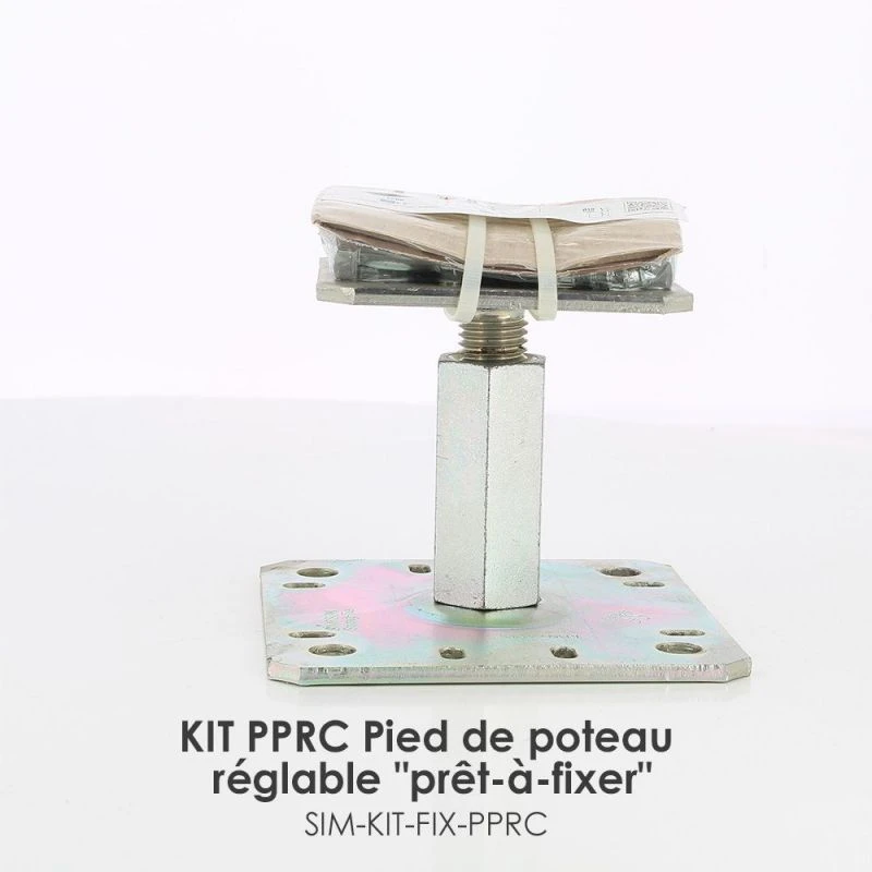 Simpson KIT FIX PPRC Pied De Poteau Réglable Après La Pose - "prêt-à-fixer" 1 Simpson KIT FIX PPRC Pied De Poteau Réglable Après La Pose - "prêt-à-fixer"