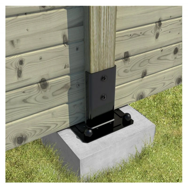 Simpson Kit Pied De Poteau Carré Noir Pour Claustras "prêt-à-fixer" PPJNC 3 Simpson Kit Pied De Poteau Carré Noir Pour Claustras "prêt-à-fixer" PPJNC – Image 3