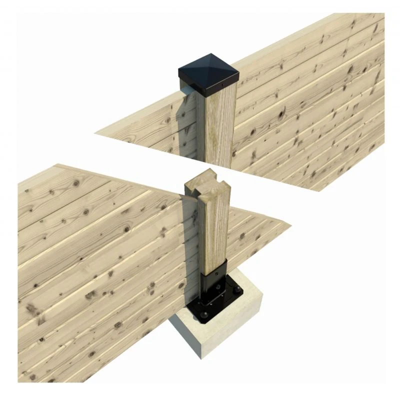 Simpson Kit Pied De Poteau Carré Noir Pour Claustras "prêt-à-fixer" PPJNC 4 Simpson Kit Pied De Poteau Carré Noir Pour Claustras "prêt-à-fixer" PPJNC – Image 4