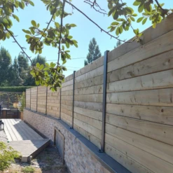 Poteau En Aluminium Pour ClĂ´ture En Lames En Bois - Hauteur 2400mm