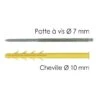 Sachet De 10 Pattes à Vis Longues + Chevilles