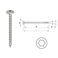 Vis HECO-TOPIX®-plus - Vis Tête Ronde Large - FT - Ø 8
