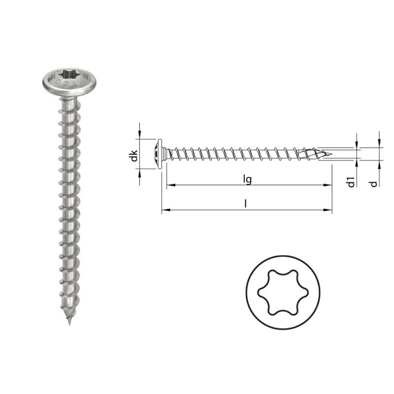 Vis HECO-TOPIX®-plus - Vis Tête Ronde Large - FT - Ø 8 1 Vis HECO-TOPIX®-plus - Vis Tête Ronde Large - FT - Ø 8